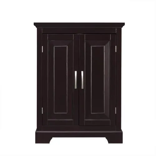 Elegant Home Fashions Alfa 24-in W x 32-in H x 12.5-in D Dark Espresso MDF Freestanding Linen Cabinet, photo 8 of 8