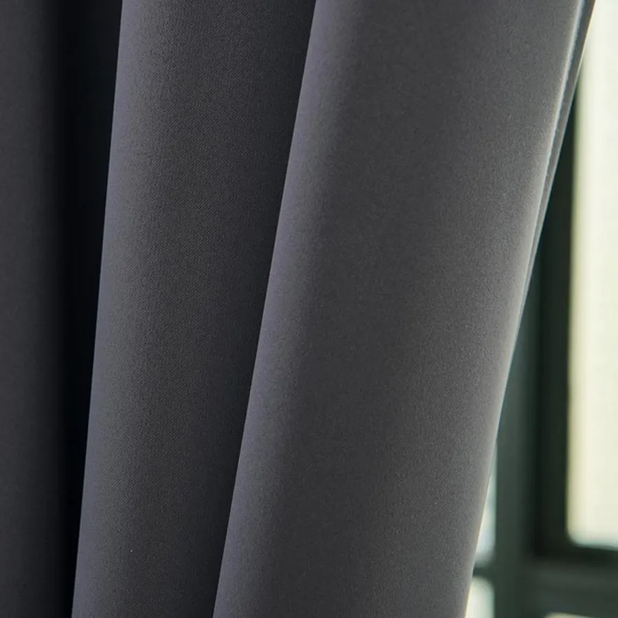 Elegant Home Fashions Sparta 96-in Dove Grey Polyester Blackout Thermal Lined Curtain Panel Pair, photo 5 of 11