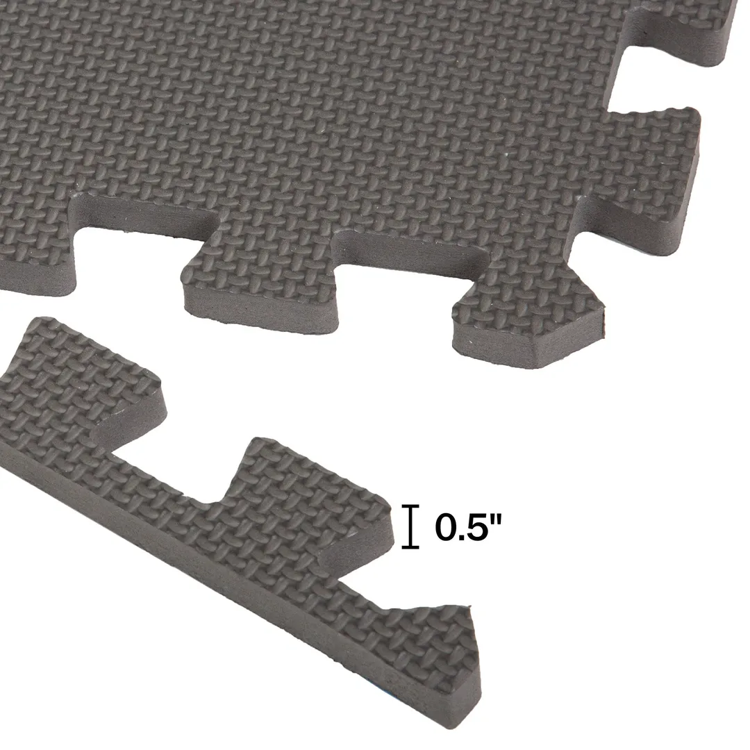 Stalwart 0.5-in W x 24-in L x 0.5-in T Interlocking Foam Gym Floor Tile (72-sq ft) (18-Pack), photo 4 of 8