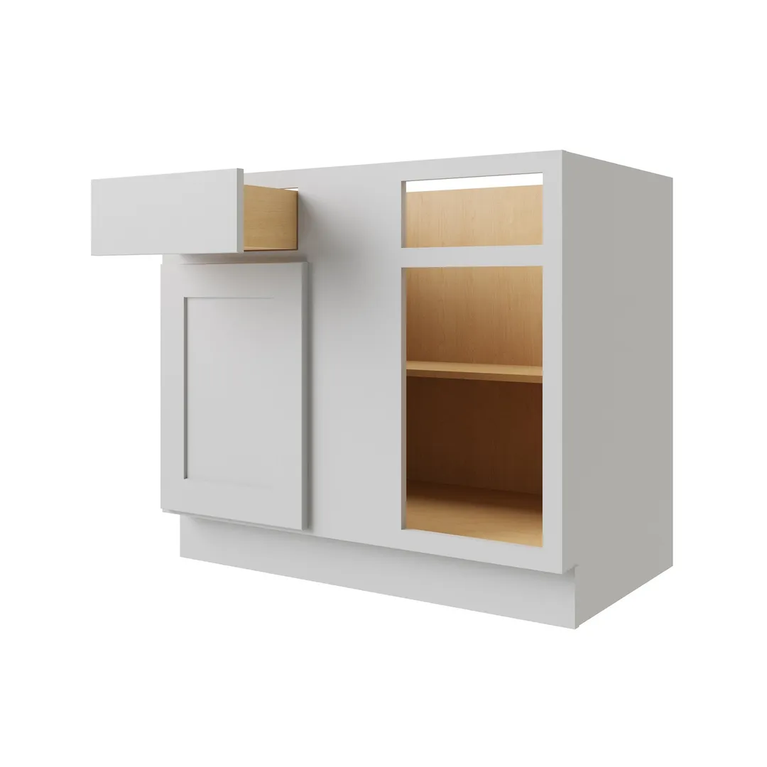 RELIABILT Parkstone 39-in W x 34.5-in H x 24-in D Grey Blind 1-Drawer Base Fully Assembled Plywood Cabinet (Flat Panel Shaker Style), photo 4 of 9