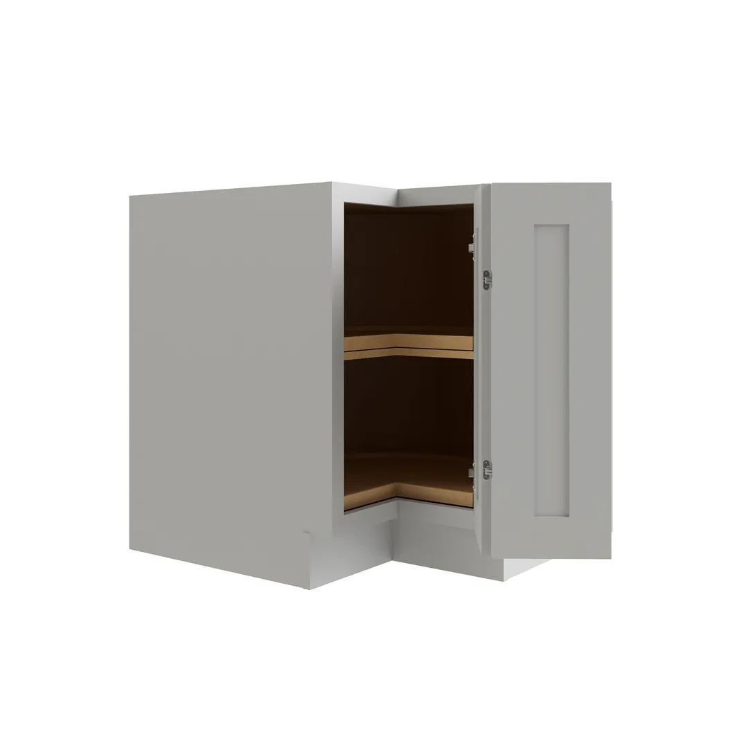 RELIABILT Parkstone 32-in W x 34.5-in H x 24-in D Grey Lazy Susan Corner Base Fully Assembled Plywood Cabinet (Shaker Style), photo 5 of 10