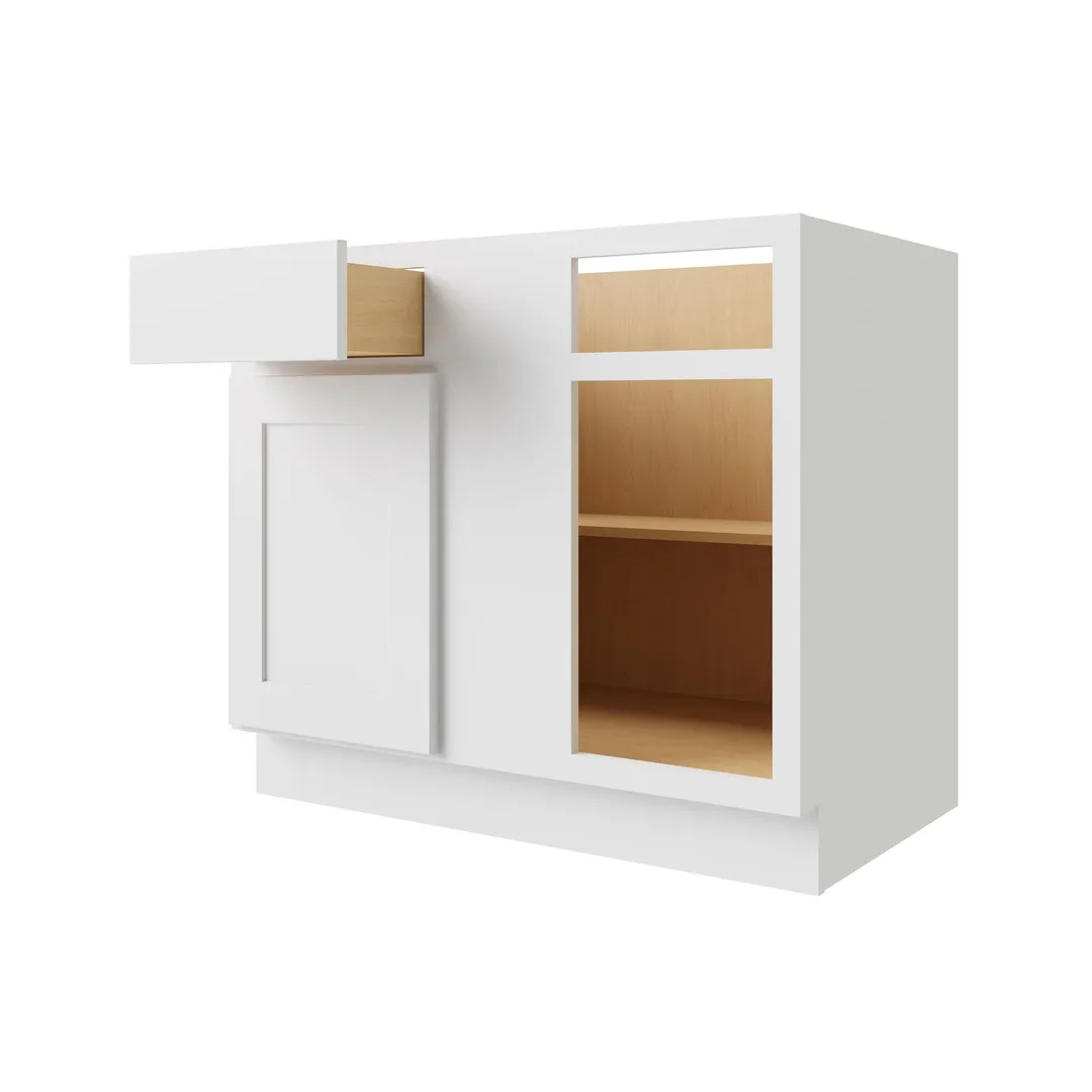 RELIABILT Parkstone 33-in W x 34.5-in H x 24-in D White Blind 1-Drawer Base Fully Assembled Plywood Cabinet (Flat Panel Shaker Style), photo 4 of 9
