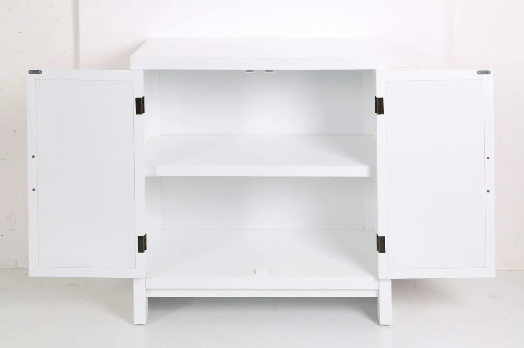 allen + roth White Casual Composite Media Cabinet, photo 2 of 7