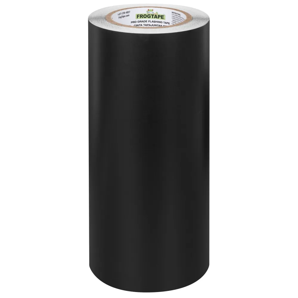 FrogTape Pro Grade Flashing and Waterproofing Tape, 12-in x 50-ft, Black Acrylic Flashing Tape, photo 2 of 8