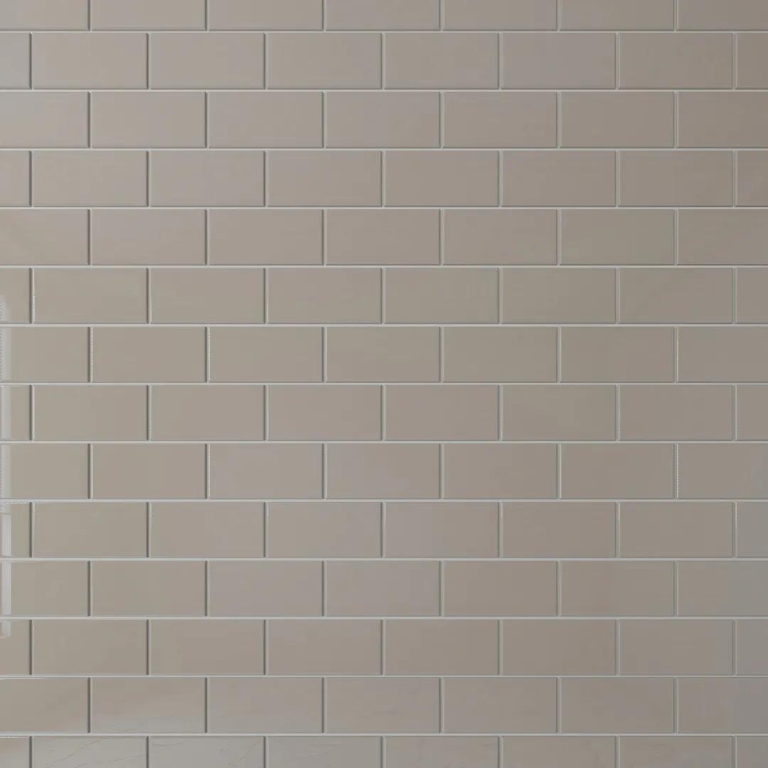 Giorbello Classic Premium Light Taupe 3-in x 6-in Glossy Glass Subway Wall Tile (5-sq. ft/ Carton), photo 6 of 7