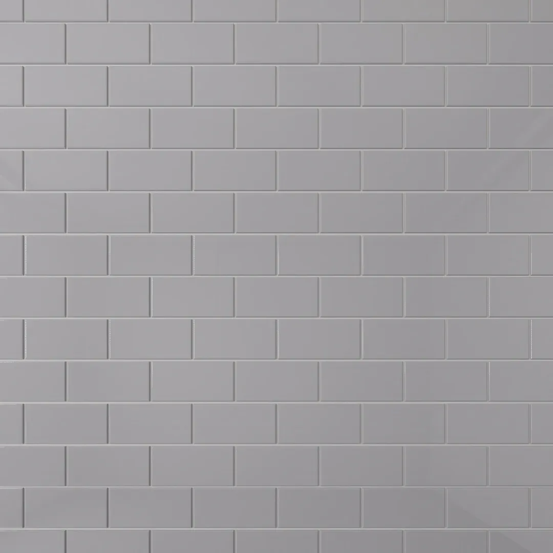 Giorbello Classic Premium Lavender Gray 3-in x 6-in Glossy Glass Subway Wall Tile (5-sq. ft/ Carton), photo 6 of 7