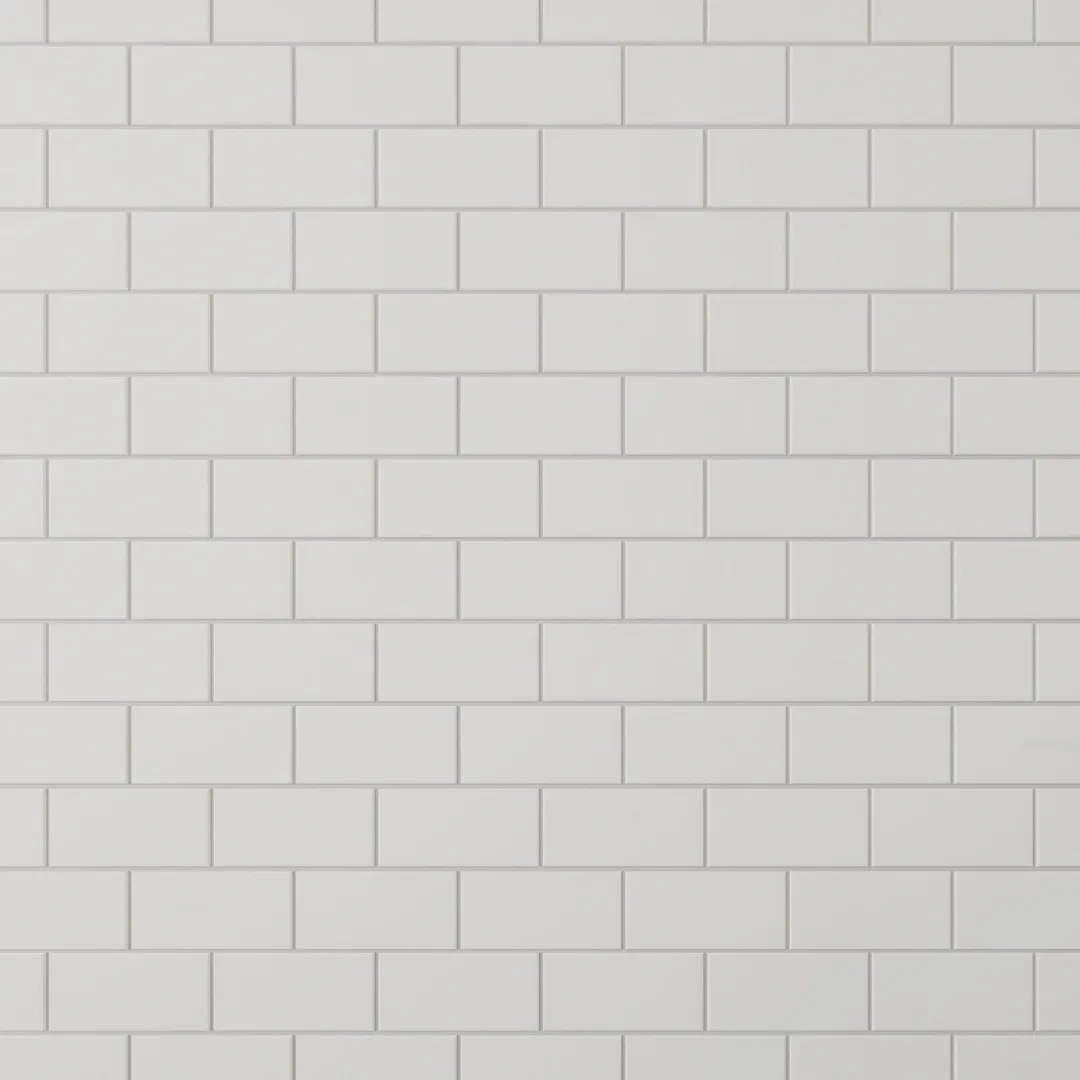 Giorbello Classic Premium Alabaster White 3-in x 6-in Glossy Glass Subway Wall Tile (5-sq. ft/ Carton), photo 6 of 7