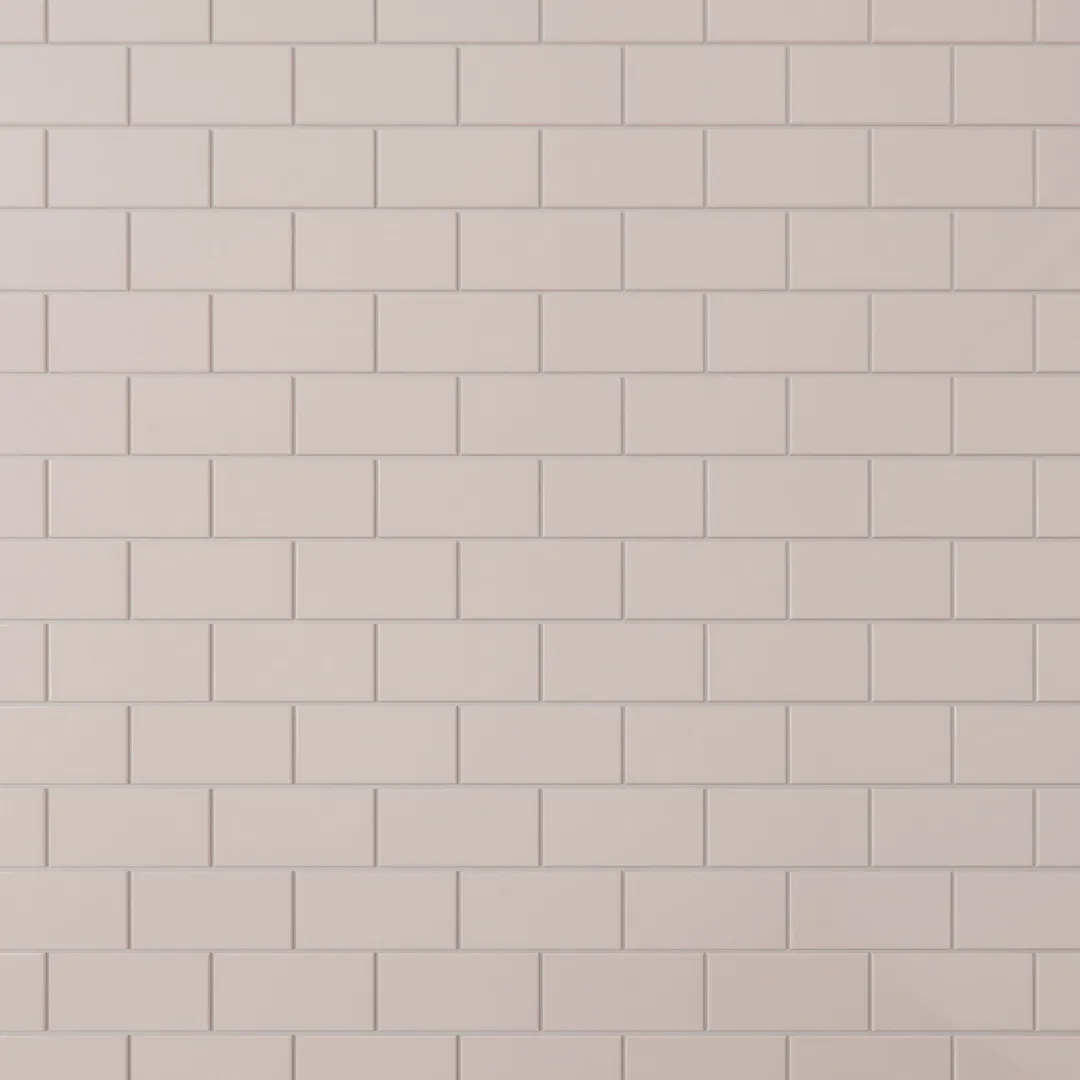 Giorbello Classic Premium Rose Pale Pink 3-in x 6-in Glossy Glass Subway Wall Tile (5-sq. ft/ Carton), photo 6 of 7
