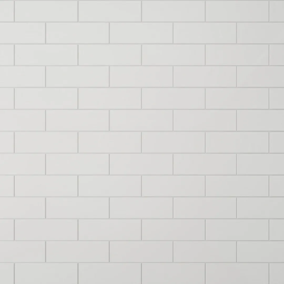 Giorbello 4x12 glass subway tiles Bright White 4-in x 12-in Glossy Glass Subway Wall Tile (5-sq. ft/ Carton), photo 6 of 7