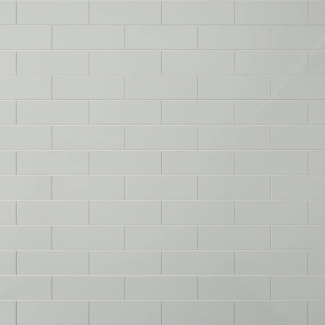 Giorbello Classic Premium Light Gray 4-in x 12-in Glossy Glass Subway Wall Tile (5-sq. ft/ Carton), photo 6 of 7