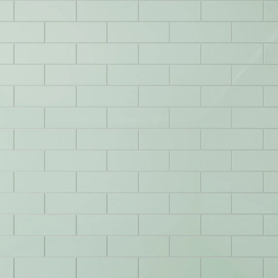 Giorbello Classic Premium Winter Sage 4-in x 12-in Glossy Glass Subway Wall Tile (5-sq. ft/ Carton), photo 6 of 7