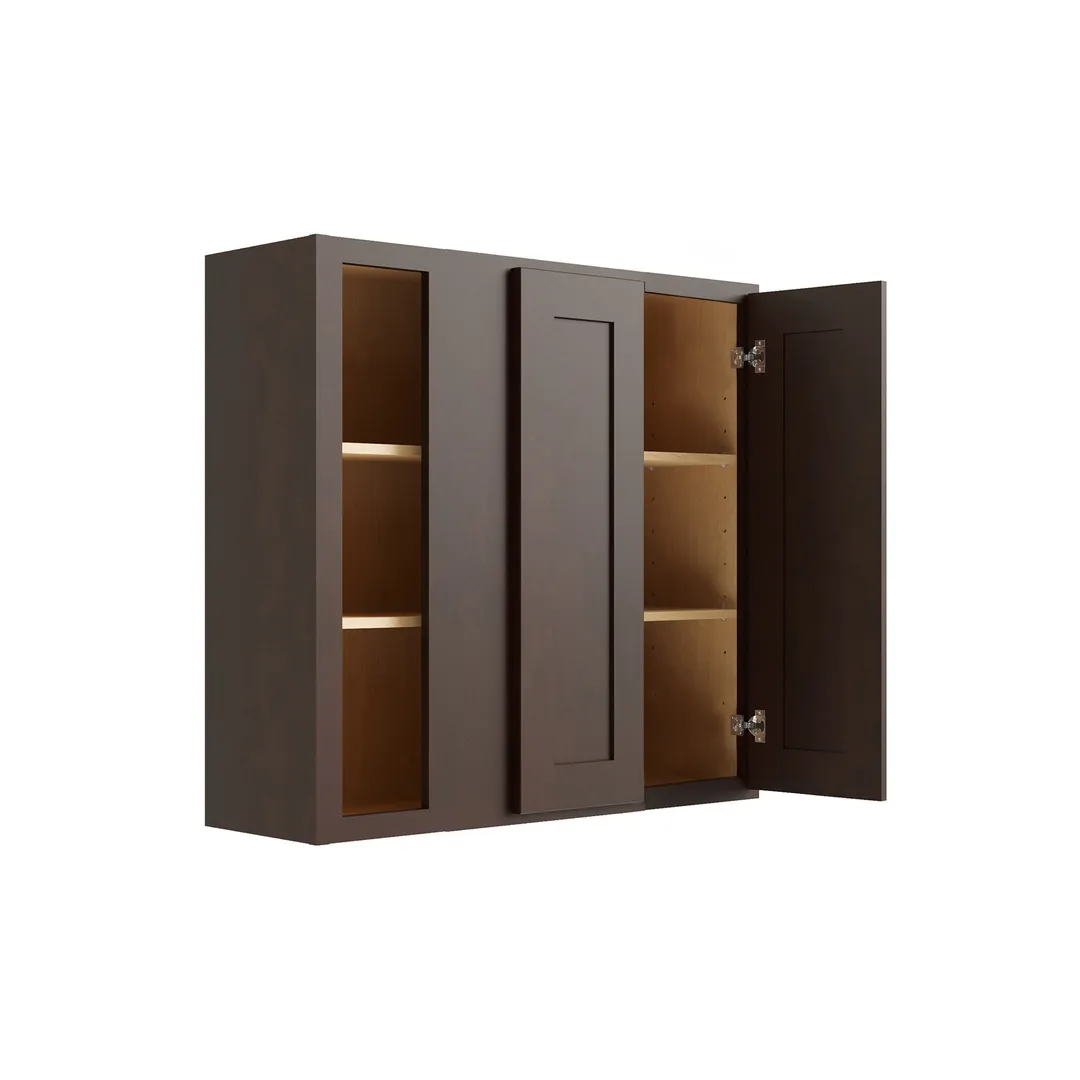 RELIABILT Parkstone 42-in W x 36-in H x 12-in D Espresso Blind Corner Wall Fully Assembled Plywood Cabinet (Shaker Style), photo 4 of 7