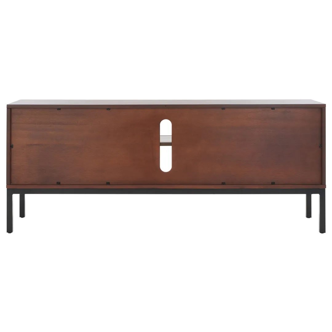 Safavieh Zadie Walnut/Natural Coastal Mdf Media Cabinet, photo 2 of 13
