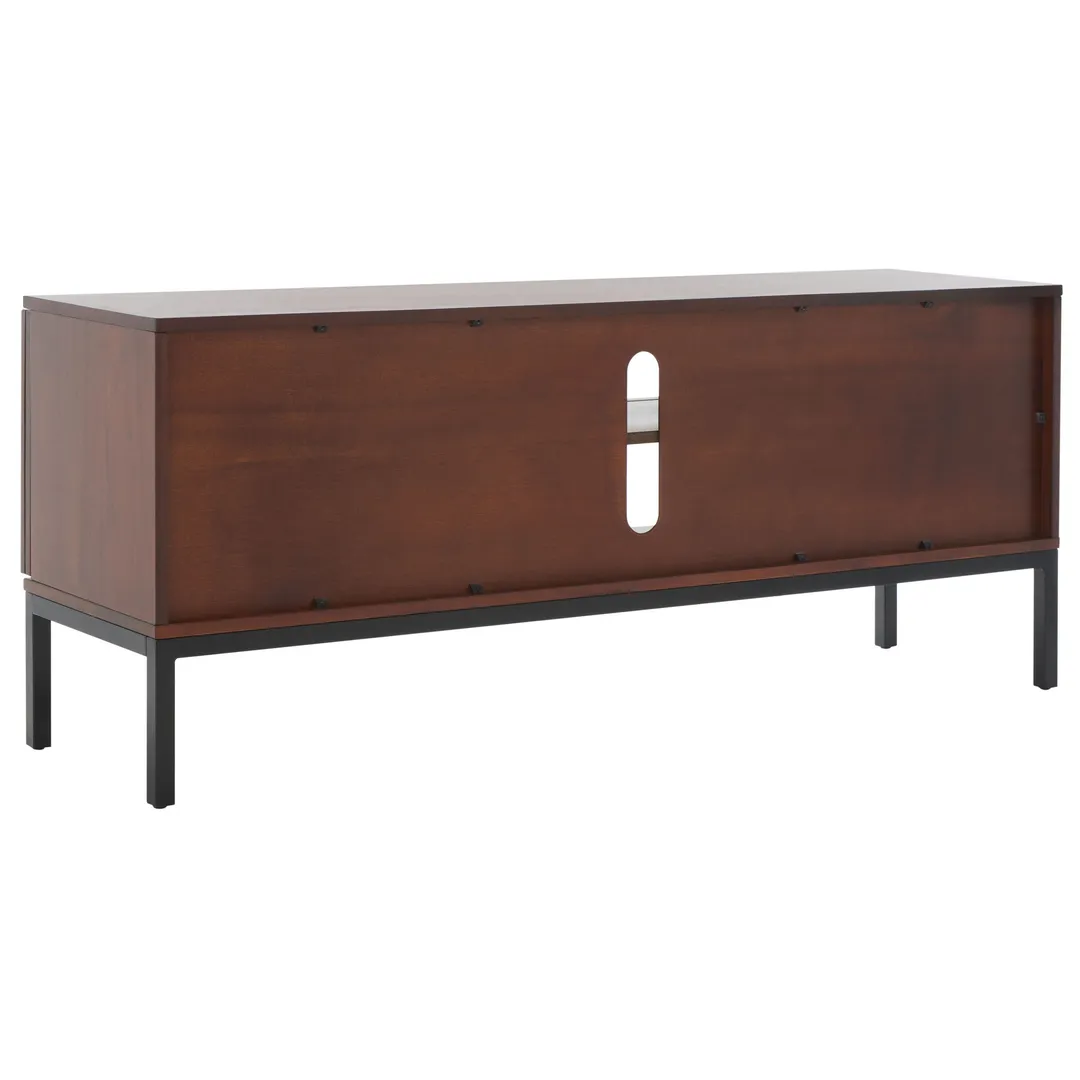 Safavieh Zadie Walnut/Natural Coastal Mdf Media Cabinet, photo 3 of 13
