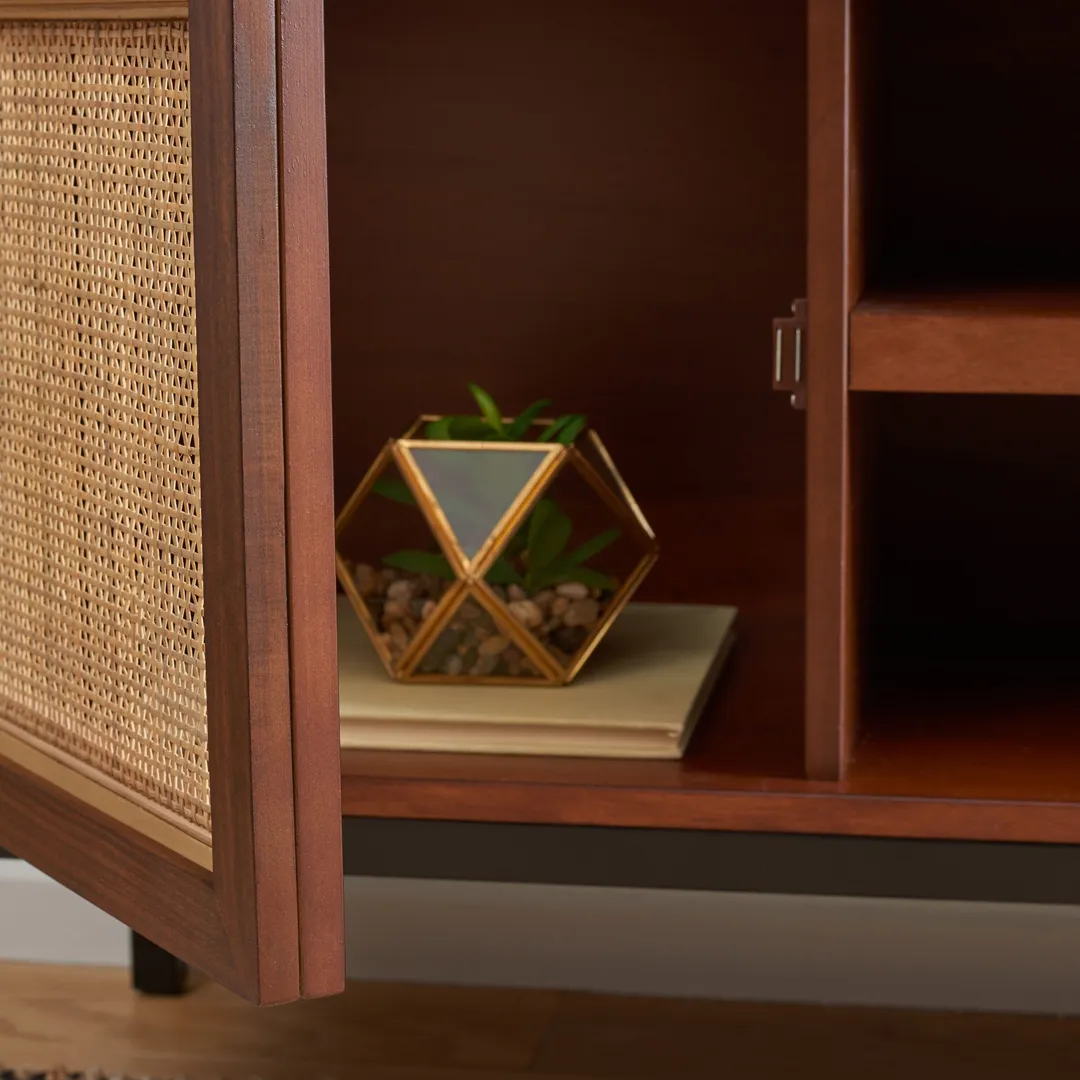 Safavieh Zadie Walnut/Natural Coastal Mdf Media Cabinet, photo 13 of 13