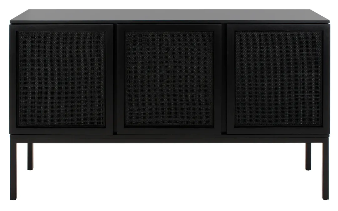 Safavieh Zadie Black Coastal Mdf Media Cabinet, photo 3 of 14