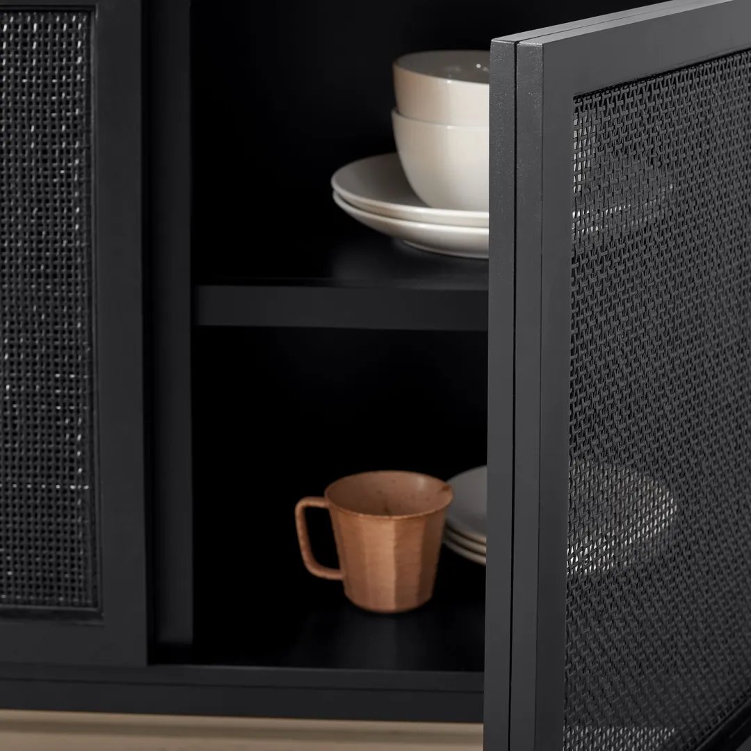 Safavieh Zadie Black Coastal Mdf Media Cabinet, photo 4 of 14