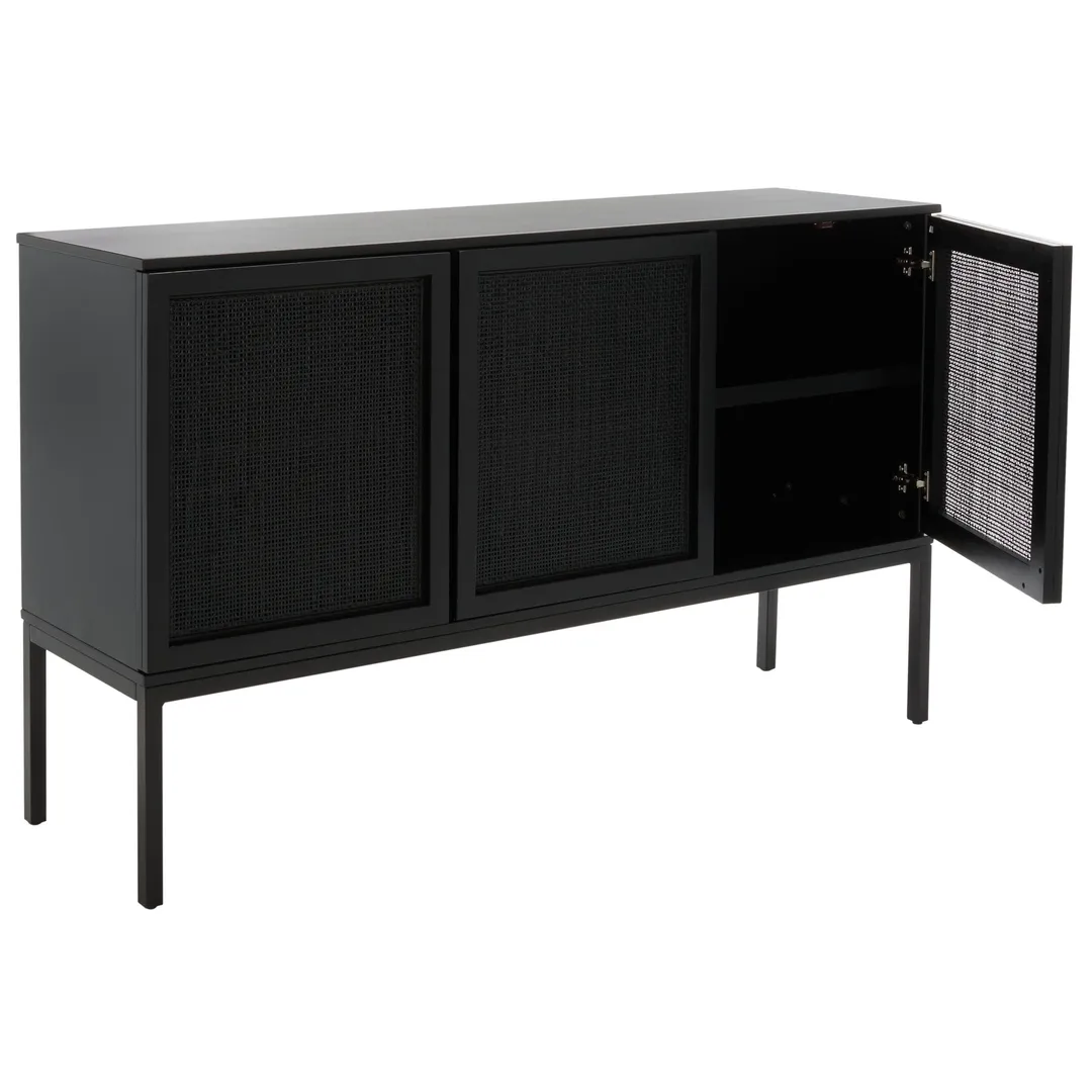 Safavieh Zadie Black Coastal Mdf Media Cabinet, photo 7 of 14