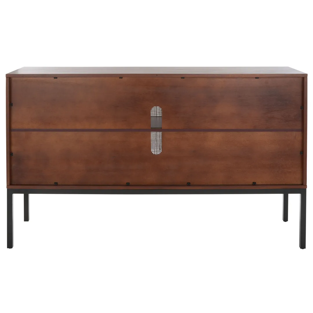 Safavieh Zadie Walnut/Natural Coastal Mdf Media Cabinet, photo 10 of 15