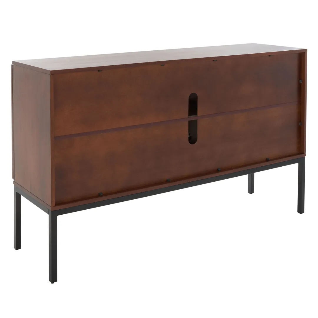 Safavieh Zadie Walnut/Natural Coastal Mdf Media Cabinet, photo 11 of 15