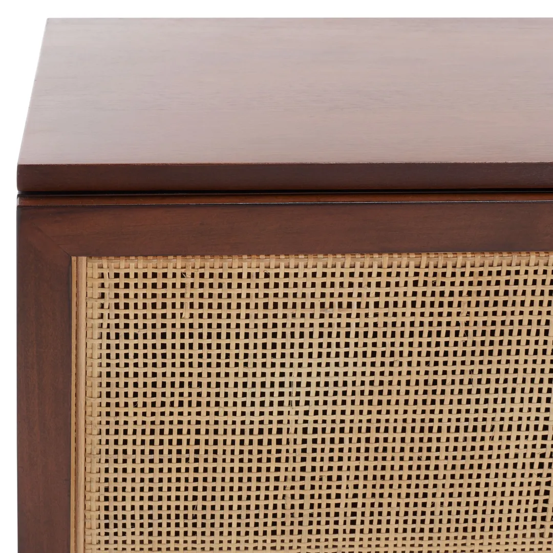 Safavieh Zadie Walnut/Natural Coastal Mdf Media Cabinet, photo 8 of 15