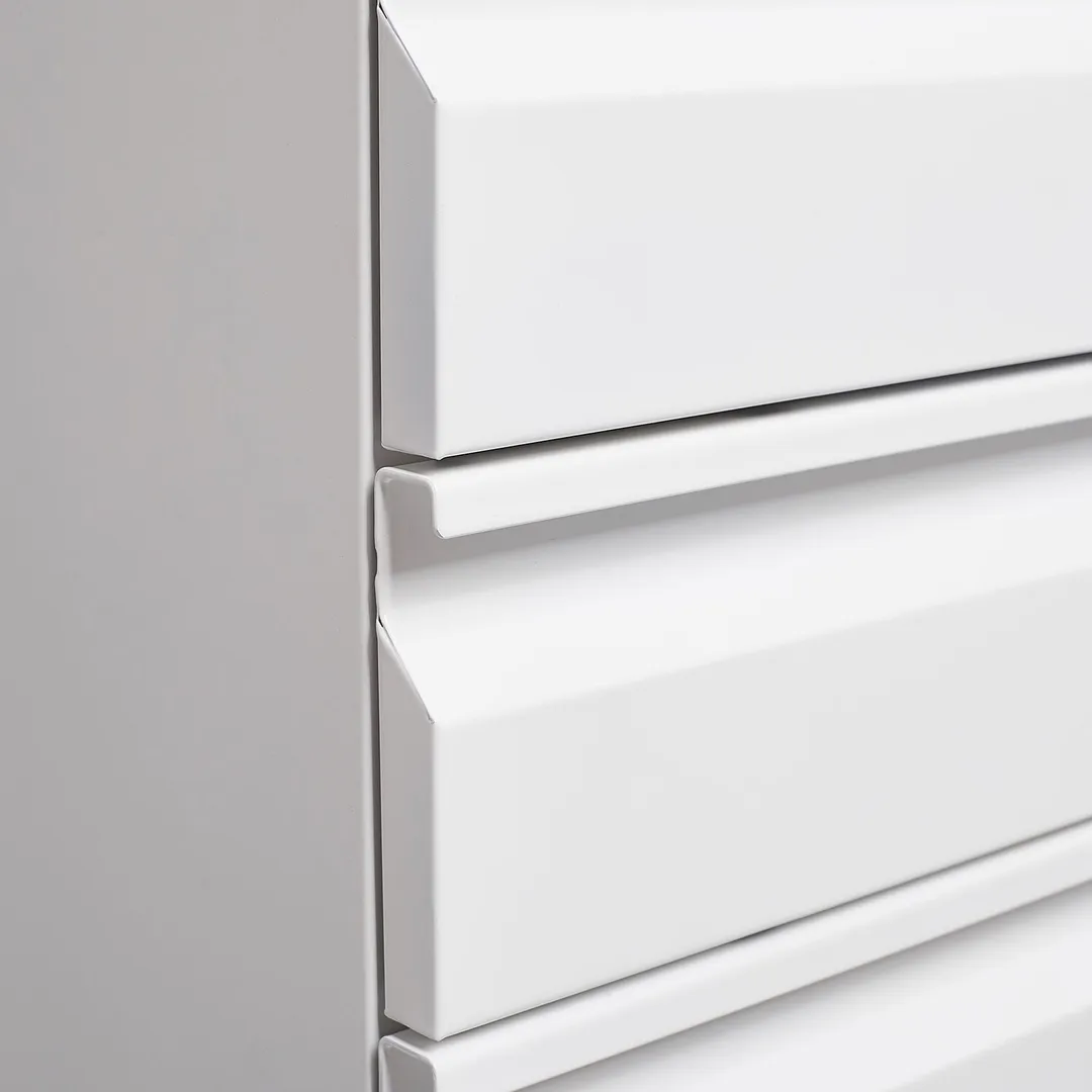 Mondawe Modern 3-Drawer Vertical File Cabinet, 17.32  14.57  23.63in Metal Filing Cabinet with Lock, White, photo 9 of 14
