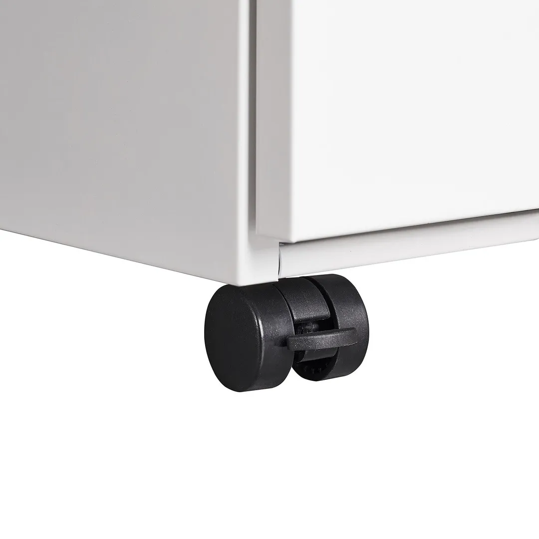 Mondawe Modern 3-Drawer Vertical File Cabinet, 17.32  14.57  23.63in Metal Filing Cabinet with Lock, White, photo 14 of 14