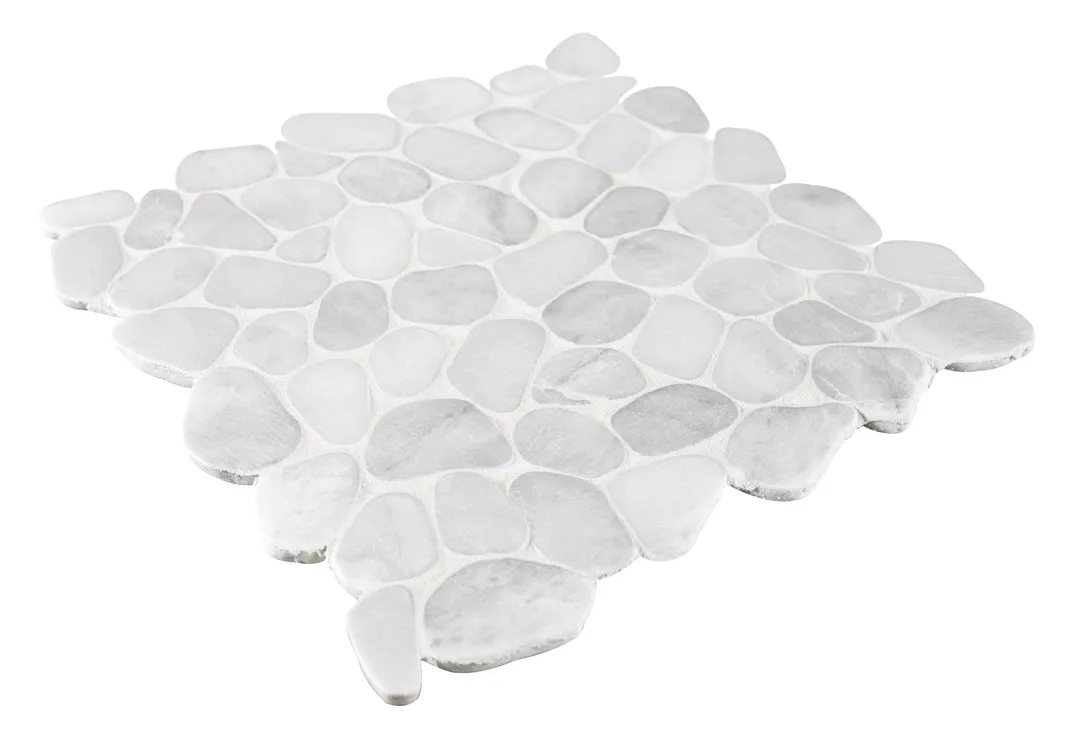 Satori Shoreside Bianco 12-in x 12-in Honed Natural Stone Look Mosaic Floor and Wall Tile (1-sq. ft/ Piece), photo 8 of 9
