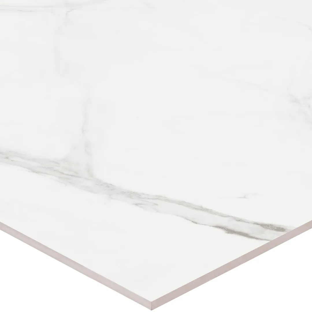 Satori Regent Calacatta 32-in x 32-in Polished Porcelain Marble Look Floor and Wall Tile (13.78-sq. ft/ Carton), photo 7 of 12