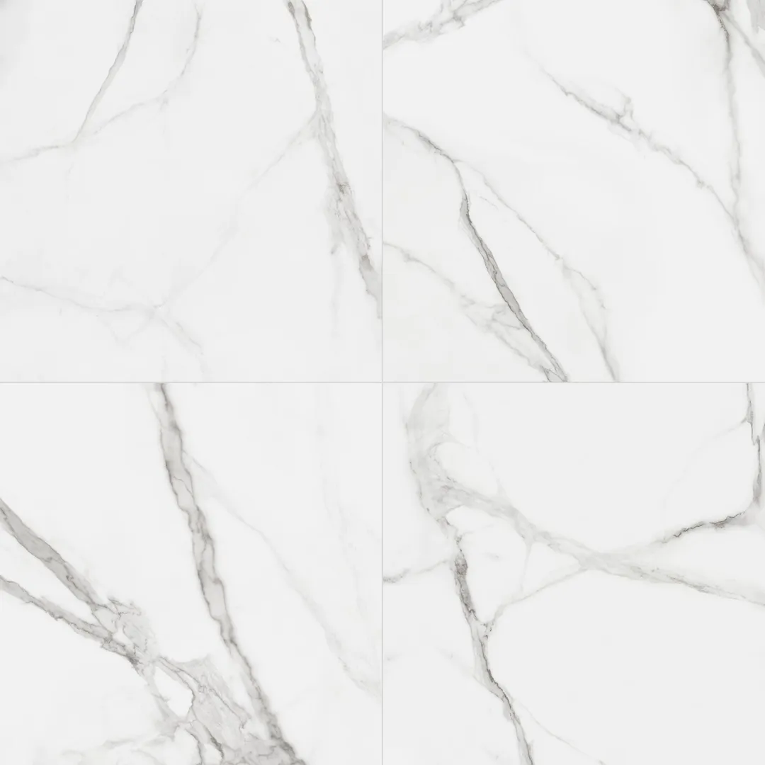 Satori Regent Calacatta 32-in x 32-in Polished Porcelain Marble Look Floor and Wall Tile (13.78-sq. ft/ Carton), photo 8 of 12