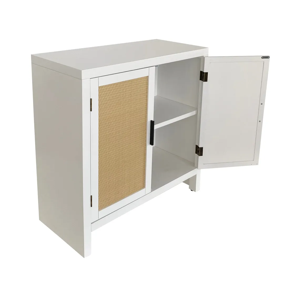 allen + roth White Casual Composite Media Cabinet, photo 4 of 7
