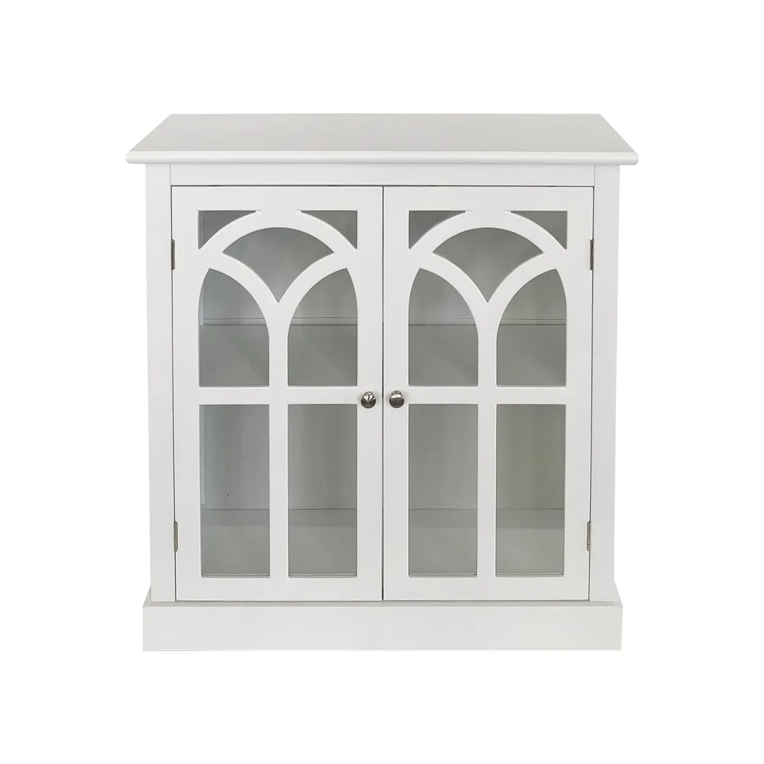 allen + roth 32-in W x 34-in H Wood Composite White Freestanding Utility Storage Cabinet, photo 5 of 8