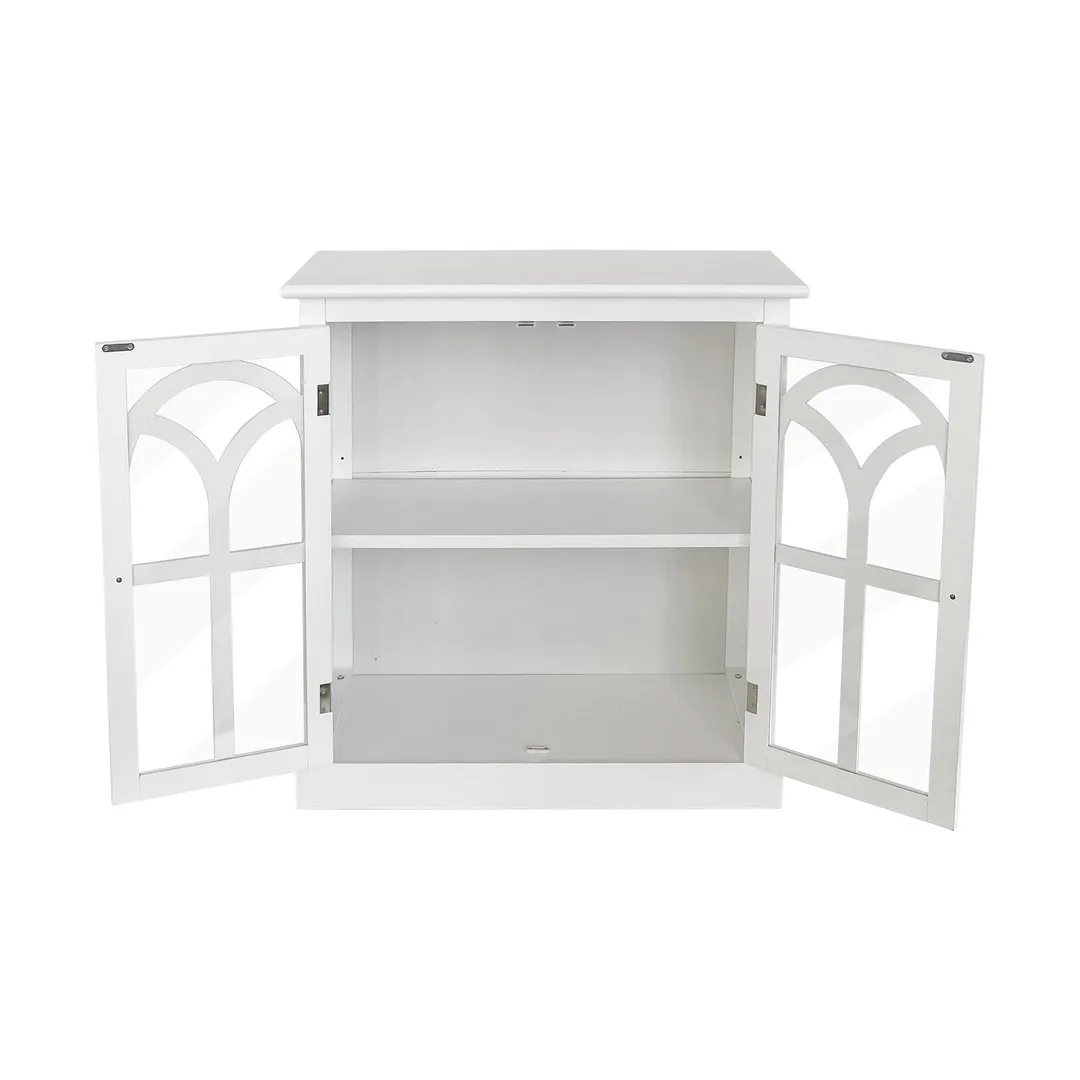 allen + roth 32-in W x 34-in H Wood Composite White Freestanding Utility Storage Cabinet, photo 3 of 8