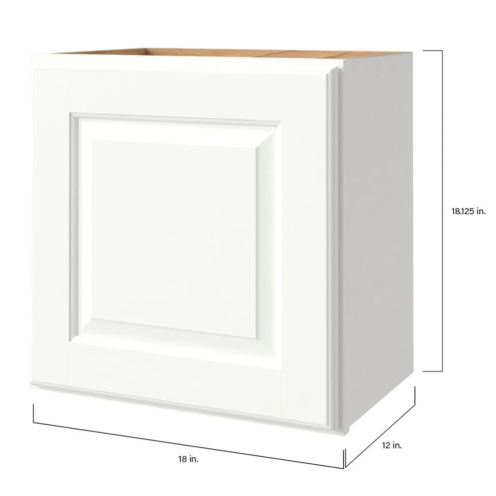 allen + roth Tilson 18-in W x 18.125-in H x 12-in D Linen Wall Fully Assembled Cabinet (Raised Panel Square Door Style), photo 9 of 14