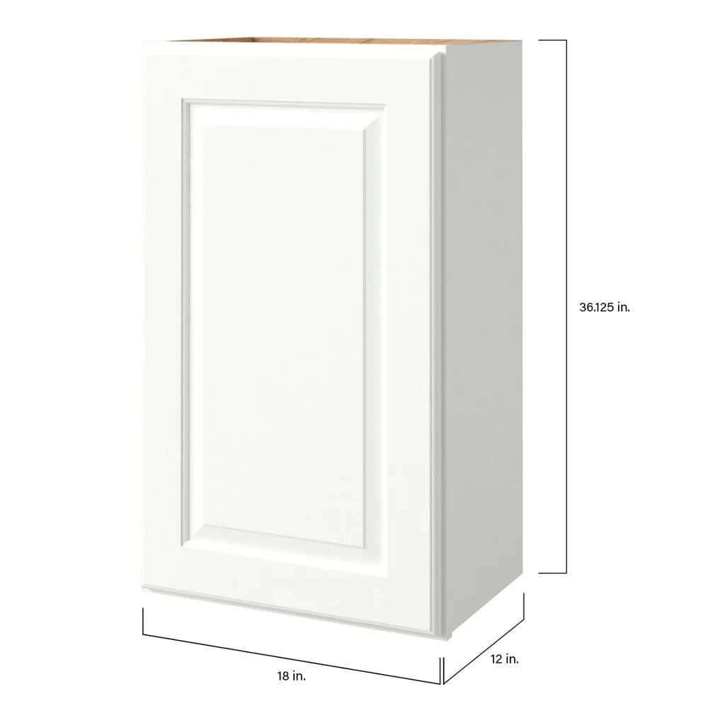 allen + roth Tilson 18-in W x 39.125-in H x 12-in D Linen Wall Fully Assembled Cabinet (Raised Panel Square Door Style), photo 9 of 14