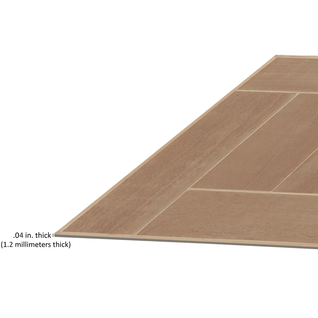 Achim Nexus Saddlewood 12-in x 12-in Peel-and-Stick Vinyl Tile Flooring, 20-sq ft Carton, photo 5 of 8