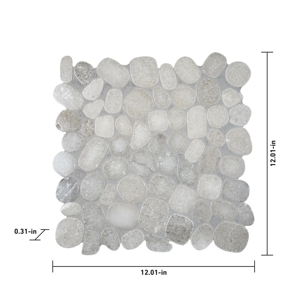 Satori Shoreside Mist 12-in x 12-in Honed Natural Stone Look Mosaic Floor and Wall Tile (1-sq. ft/ Piece), photo 8 of 9