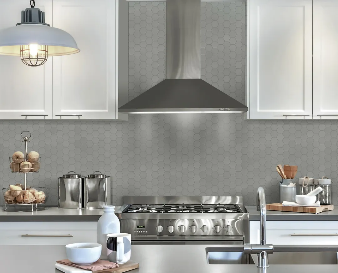 Satori Hudson Shadow 11-in x 12-in Unglazed Porcelain Hexagon Mosaic Floor and Wall Tile (0.93-sq. ft/ Piece), photo 9 of 10