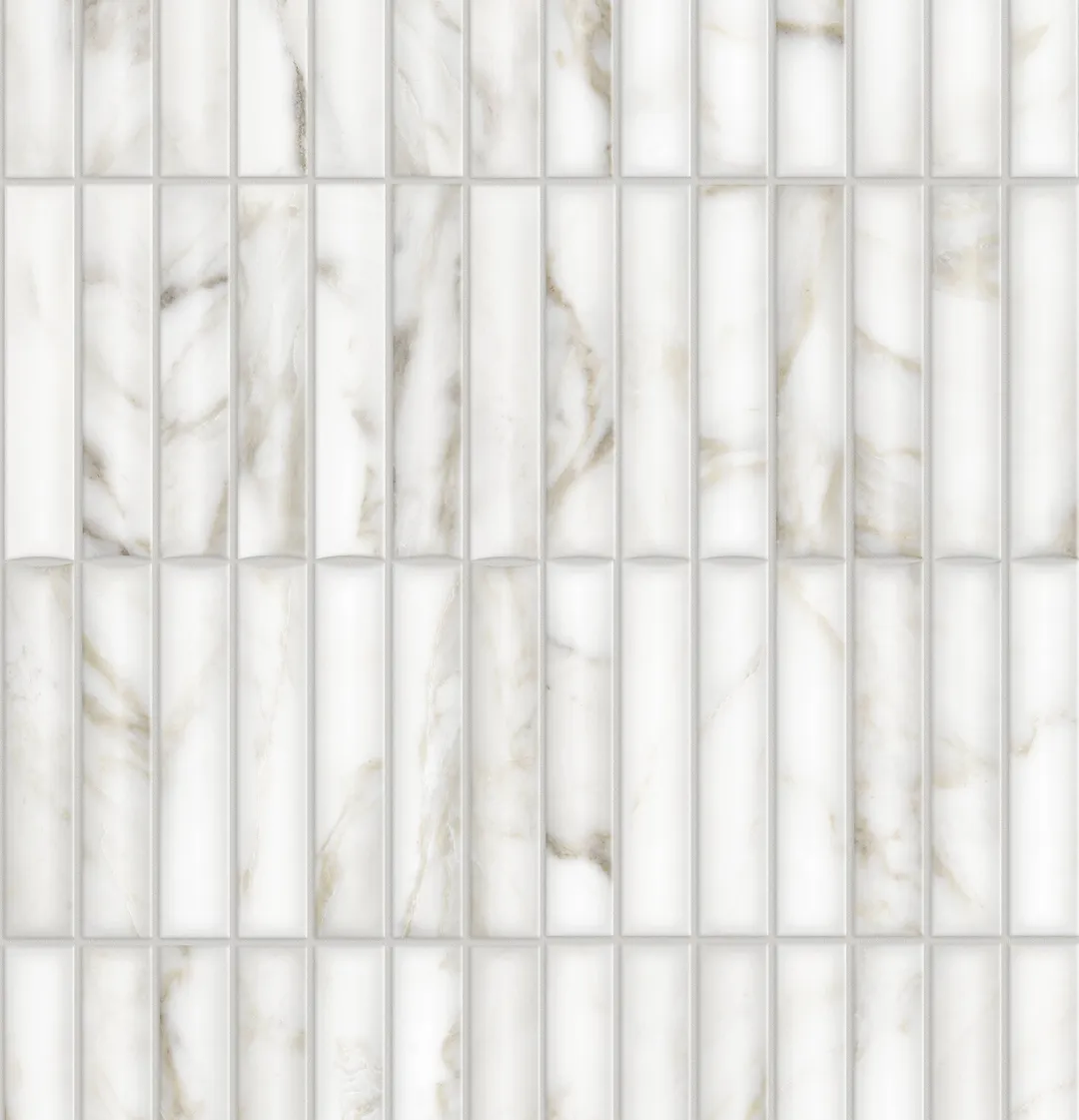 Satori Calacatta Lunar 11-in x 13-in Glazed Porcelain Marble Look Mosaic Wall Tile (0.84-sq. ft/ Piece), photo 6 of 9