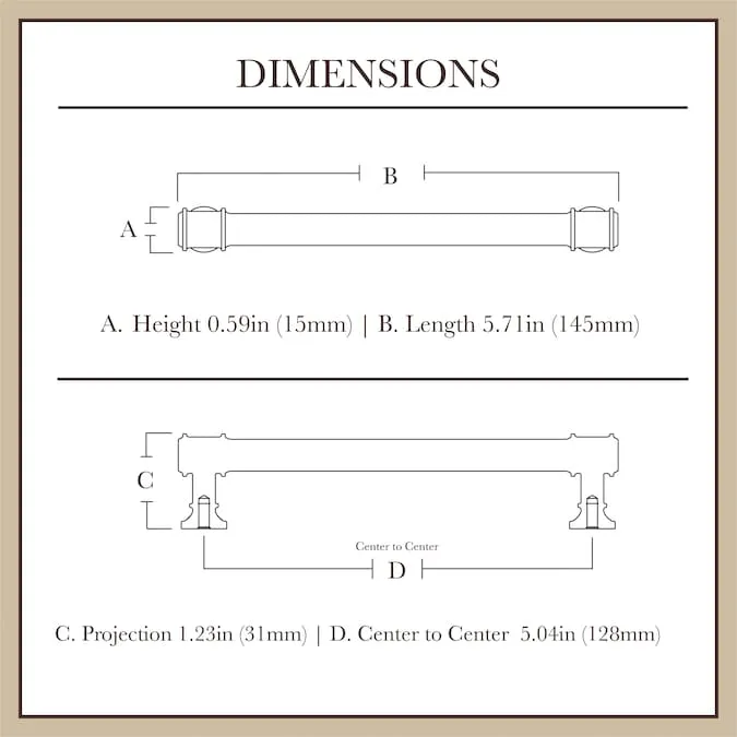 allen + roth Magnus 5-1/16-in (128mm) Center to Center Satin Nickel Cylindrical Bar Drawer Pull, photo 7 of 9