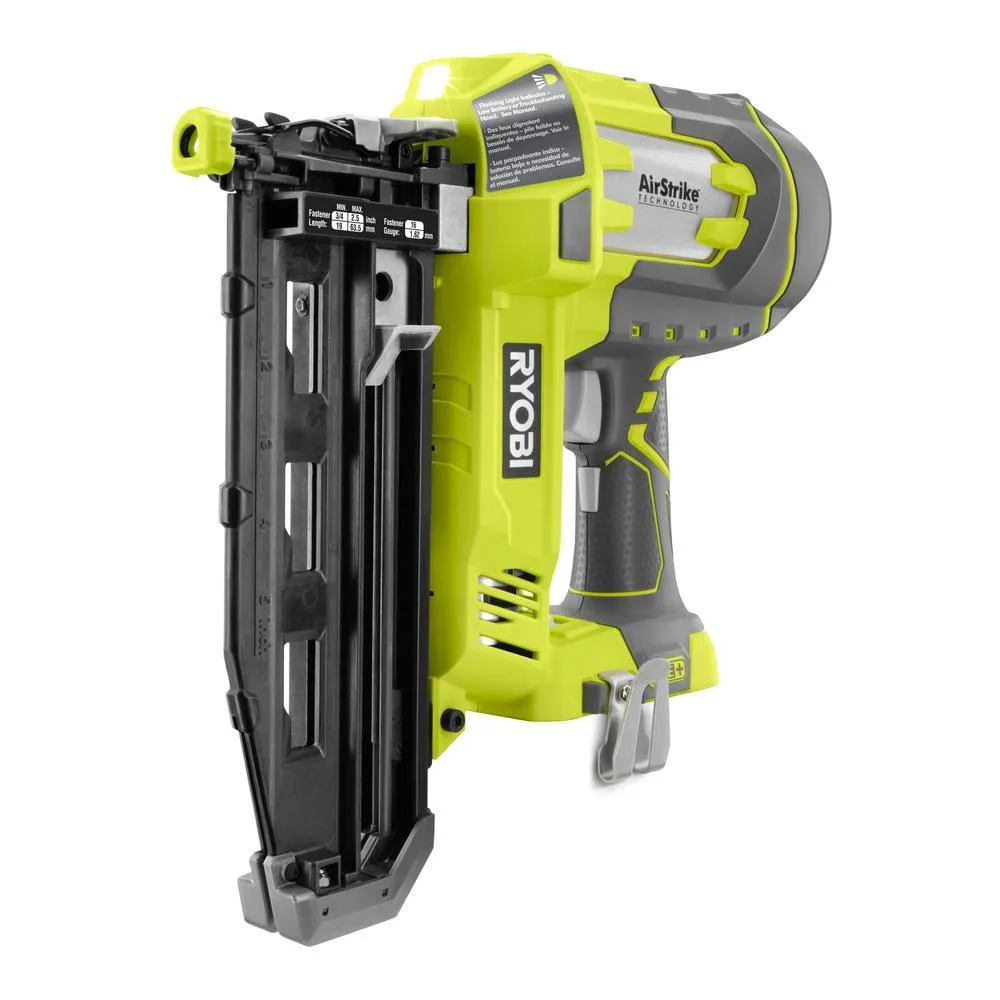RYOBI 18-Volt ONE+ Lithium-Ion Cordless AirStrike 18-Gauge Brad Nailer and 16-Gauge Straight Nailer 2-Tool Combo Kit, photo 8 of 13