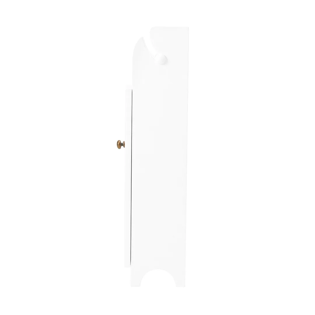 Alaterre Furniture 7-in x 28-in x 7-in White Wood Freestanding Linen Cabinet, photo 7 of 8