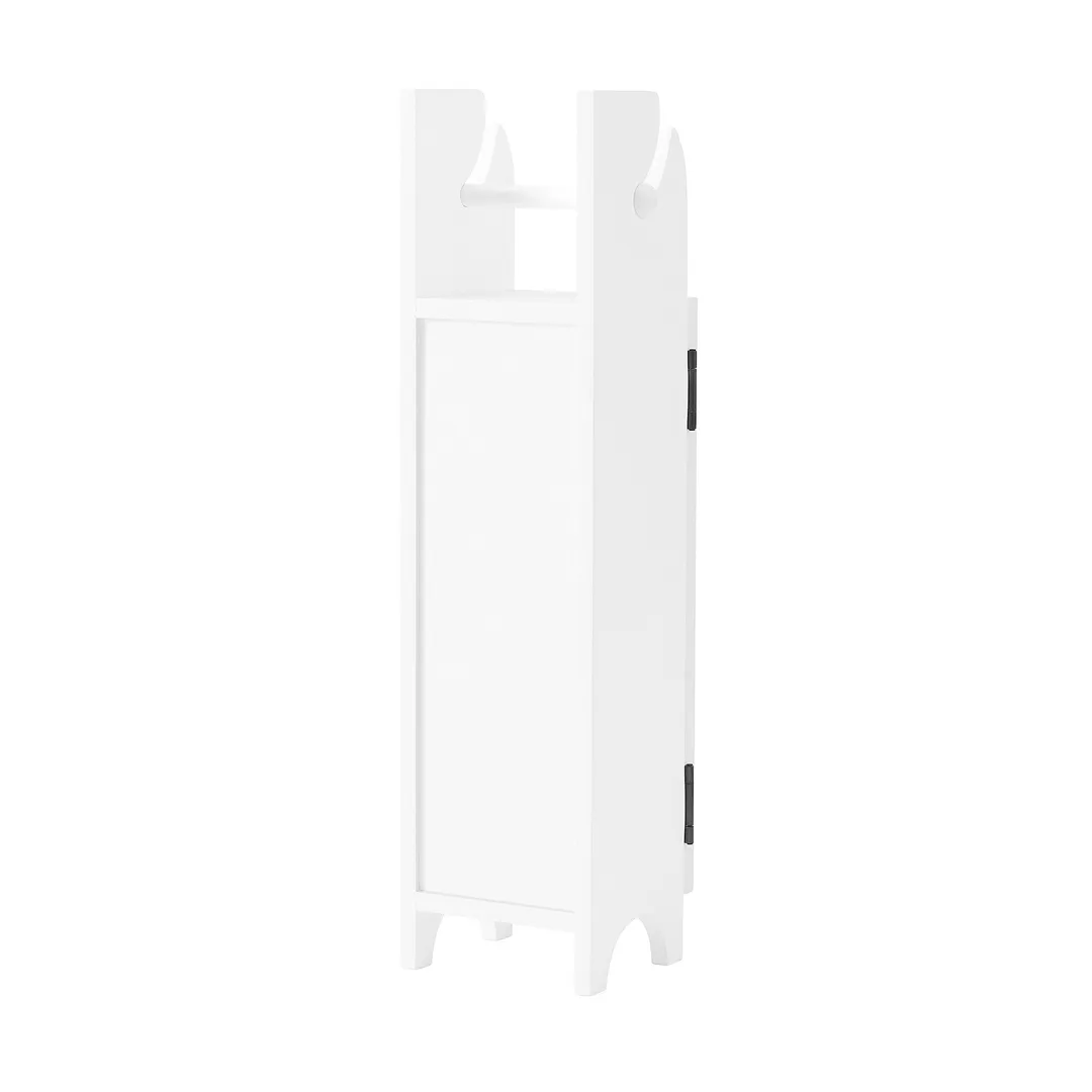 Alaterre Furniture 7-in x 28-in x 7-in White Wood Freestanding Linen Cabinet, photo 6 of 8