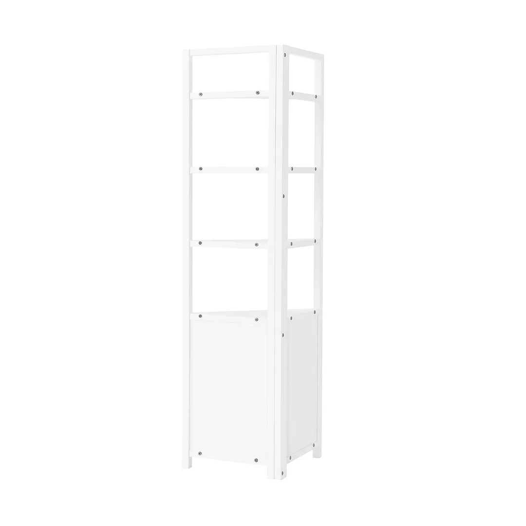Alaterre Furniture 25-in x 68-in x 18-in White Wood Freestanding Corner Linen Cabinet, photo 6 of 7