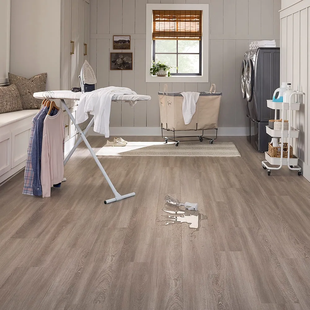 Pergo DuraCraft Lourdes Oak Gray Waterproof Luxury Vinyl Plank Flooring - 17.32 sq ft/ Carton, photo 9 of 10
