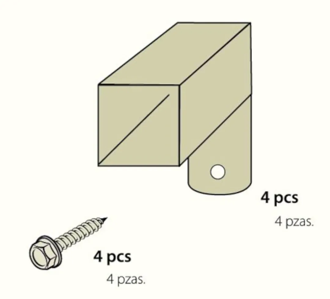 Navajo White Metal Fence Mounting Bracket For Decorative Metal Fence 4-Pack, photo 2 of 4