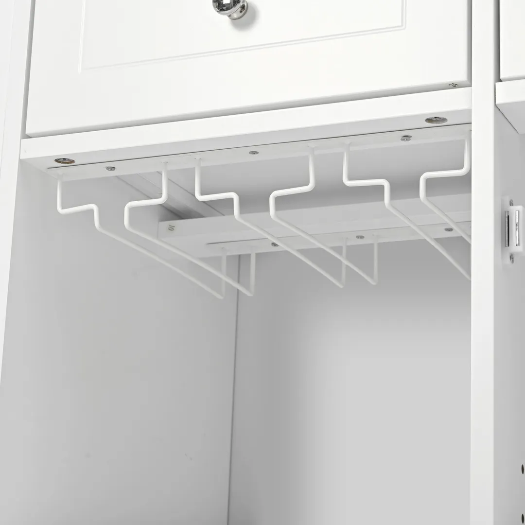 Xspracer White Mdf Base with Wood Top Rolling Kitchen Island (29-in x 40-in x 34-in), photo 12 of 20