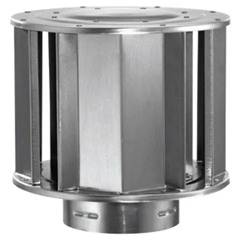 DuraVent 8 in. Round Type B Gas Vent High Wind Cap, Mill Aluminum