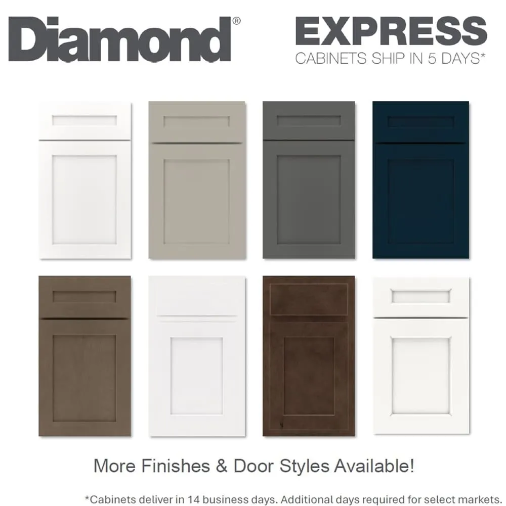 Diamond Express Jamestown 36-in W x 34.5-in H x 24-in D Thatch Partial Overlay L-shaped Corner Base Fully Assembled Plywood Cabinet (Recessed Panel Shaker Style), photo 7 of 8