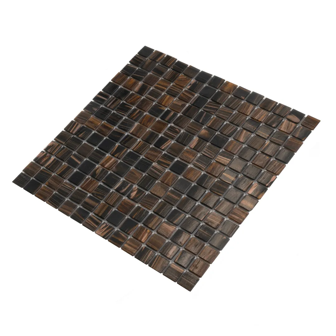 Apollo Tile Mingles Dark Brown 12-in x 12-in Glossy Glass Uniform Squares Floor and Wall Tile (20-sq. ft/ Carton), photo 5 of 6